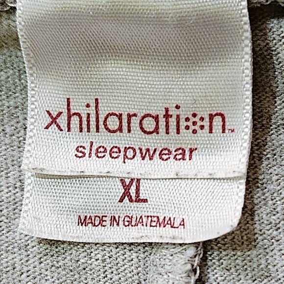 Xhilaration Gray Soft Cotton Long Short Sleepwear - XL - Picture 3 of 7